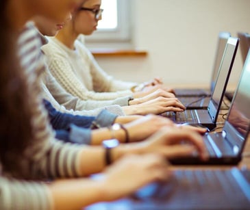 students on laptops for post Why medical students must use HIPAA compliant email