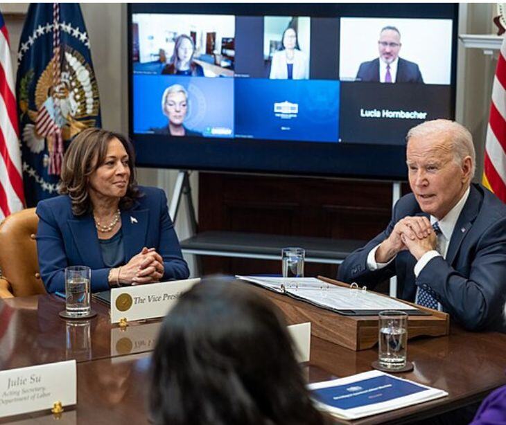 biden and harris in conference room