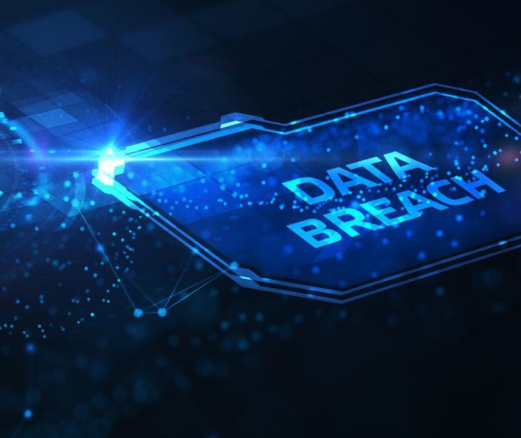 digital concept of data breach