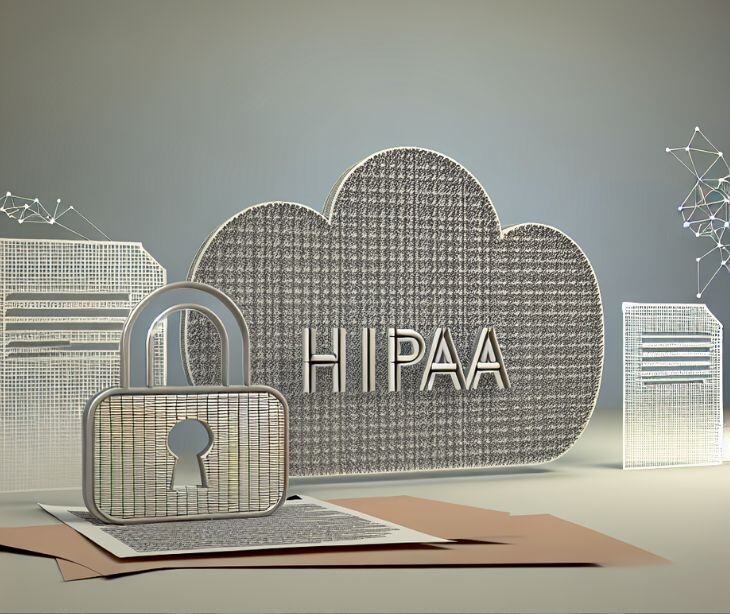 HIPAA cloud and security lock