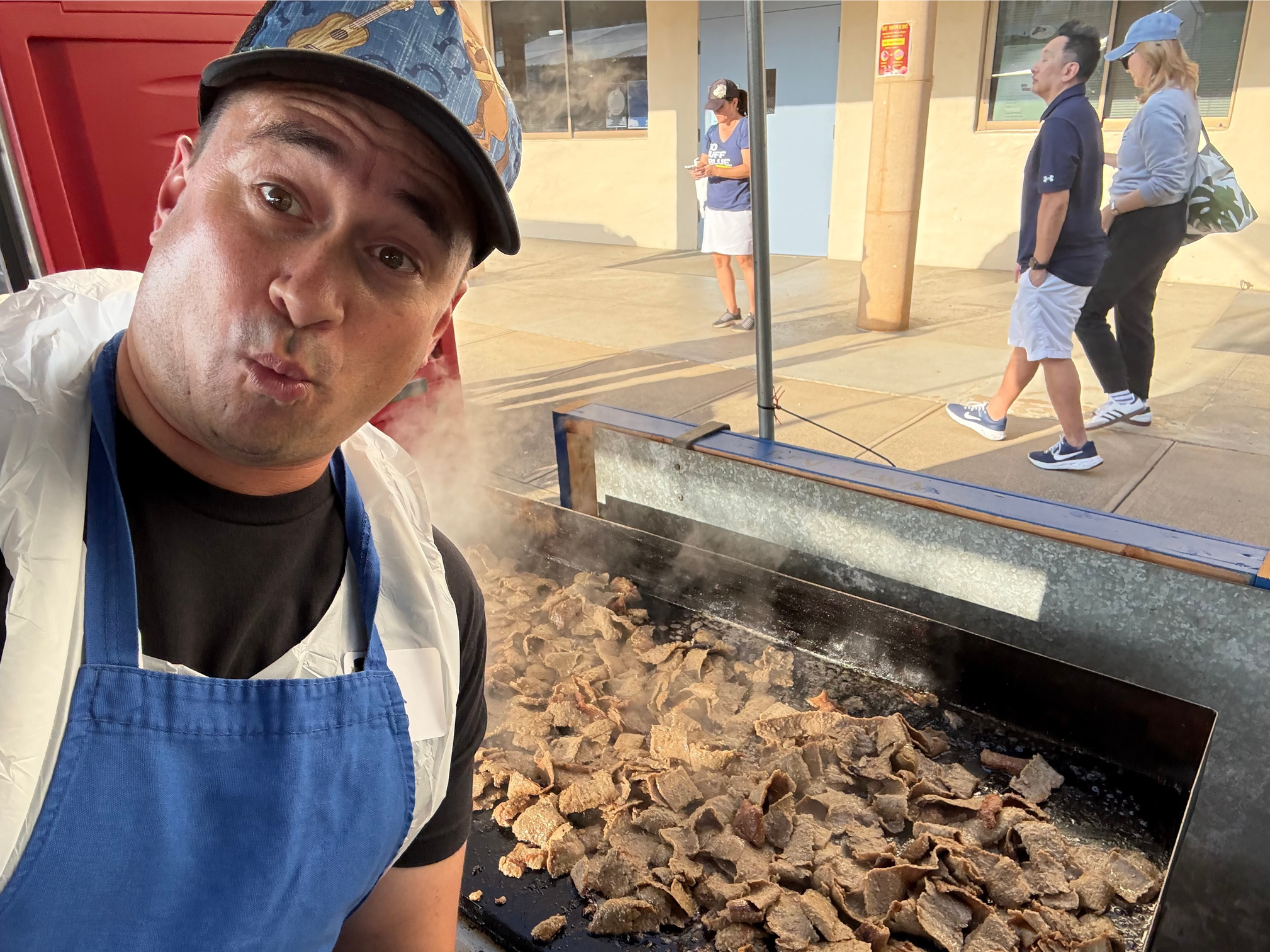 Volunteering at the Punahou Carnival: 'Yee-Haw Gyros' booth